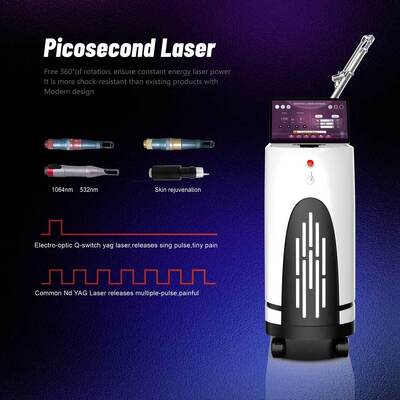 750ps Picosecondo 1064nm 755nm 532nm Q Switched Nd Yag Laser Tattoo Removal Picosecondo Laser Machine Prezzo Picosecondo Laser