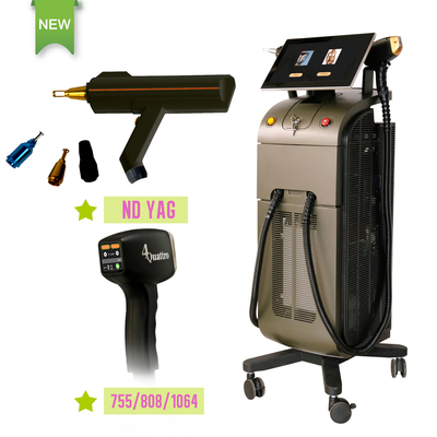 808nm Diode Laser Hair Removal Yag Tattoo Remover Machine per la depilazione del viso attrezzature da salone di bellezza