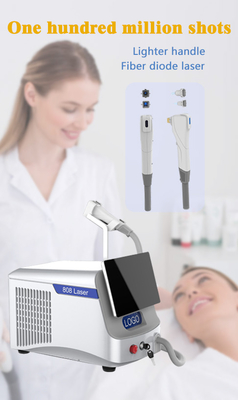 Macchina di depilazione laser a fibra portatile / Diodo 808 per saloni di bellezza