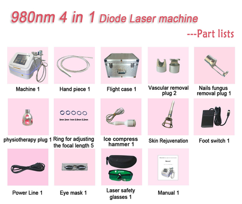 OEM ODM 980nm Diode Laser Machine Portable Nail Fungus Treatment Laser Device