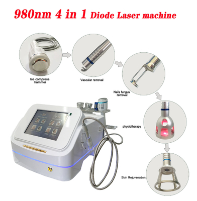 4 in 1 1980nm Diode Laser Machine Portable per saloni di bellezza