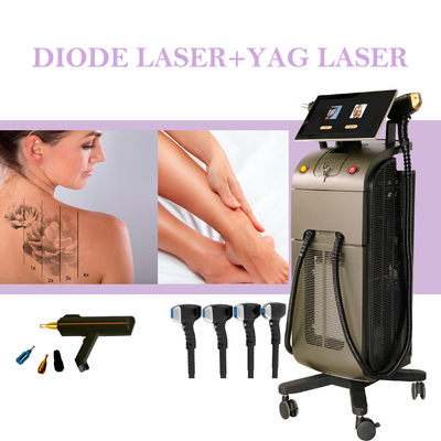 2 in 1 laser a diodo Nd YAG laser depilazione senza Q-switch