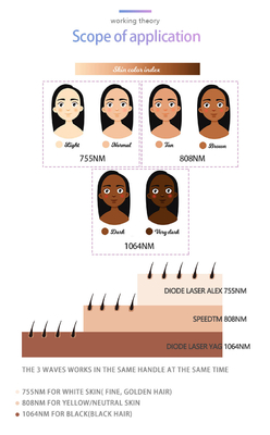 4 in 1 Multifunzionale Cosmetica Laser Machine depilazione per uso commerciale