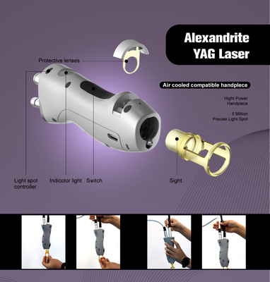 Large spot size candle laser alexandrite depilazione capelli bianchi REMOVAL 2000w alexandrite dispositivo laser