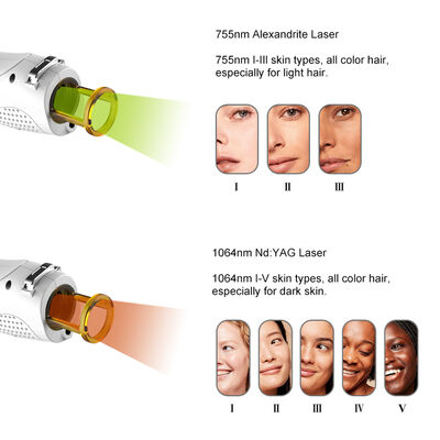 Vendita Calda Laser Alessandrite 755nm Nd Yag a Impulso Lungo 1064 Laser Vascolare 755 Alex Macchina Super Epilazione Alessandrite